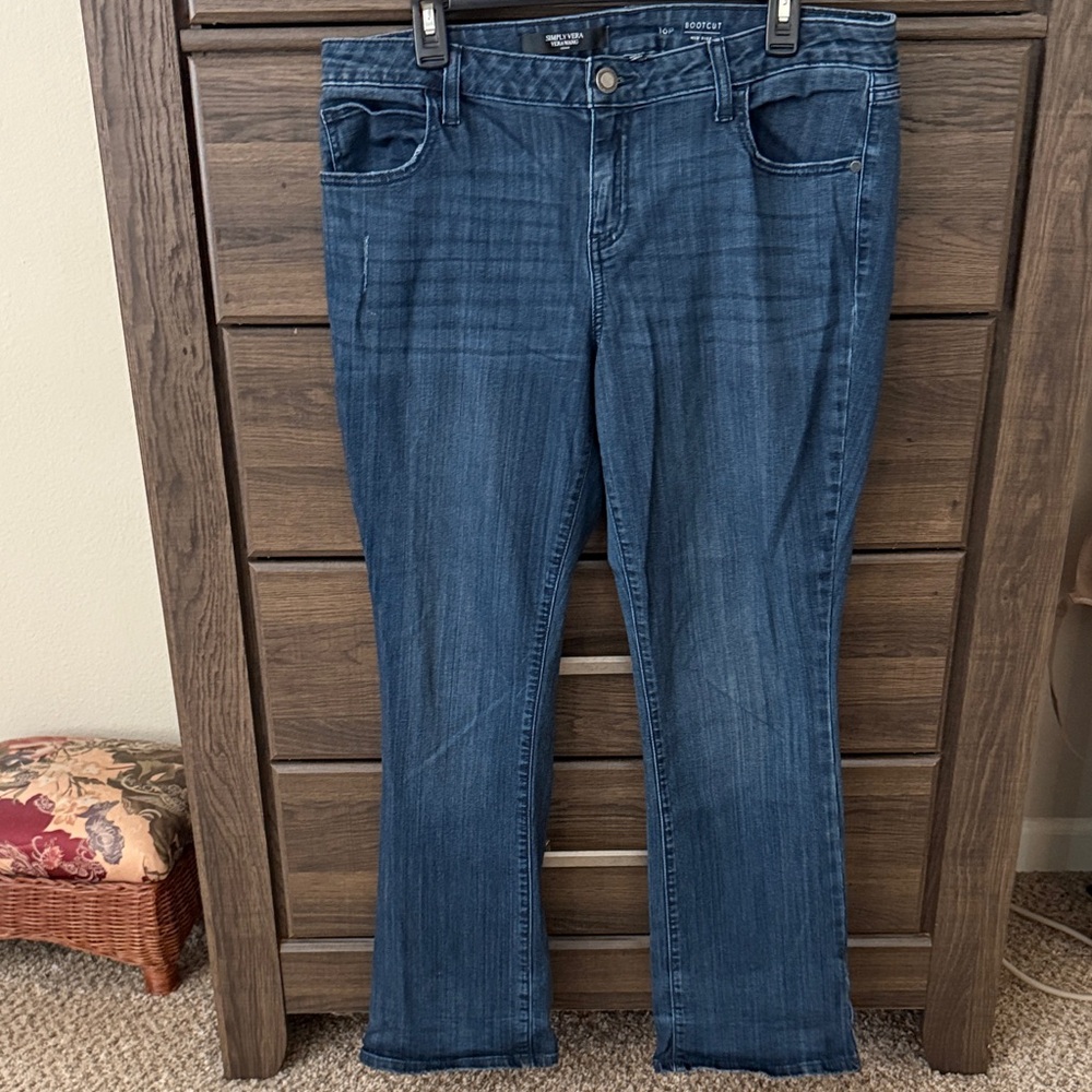 Simply Vera Vera Wang Dark Blue Straight Leg Jeans